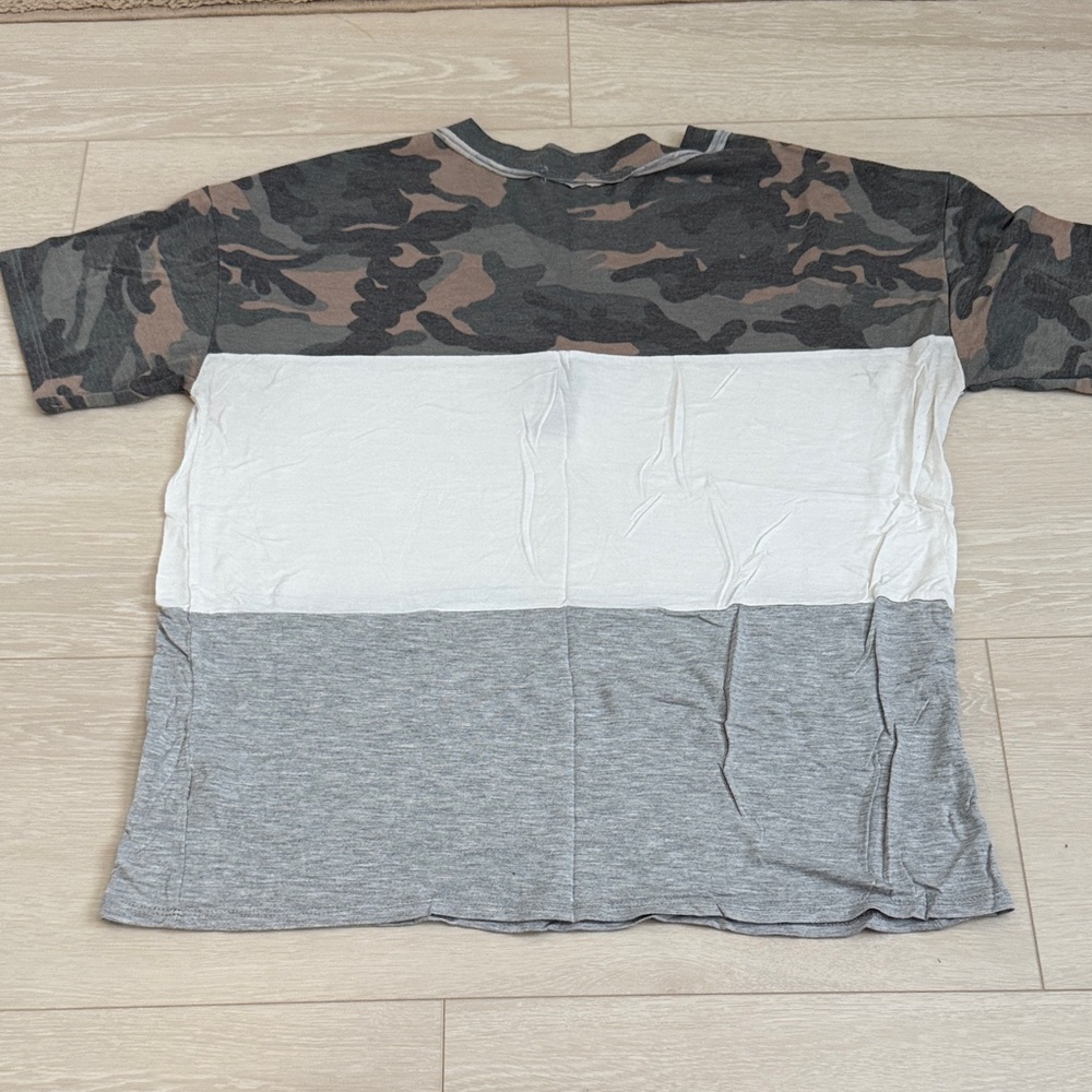 3/$10 Haptics Camouflage Button-Accent Tee - Picture 5 of 5